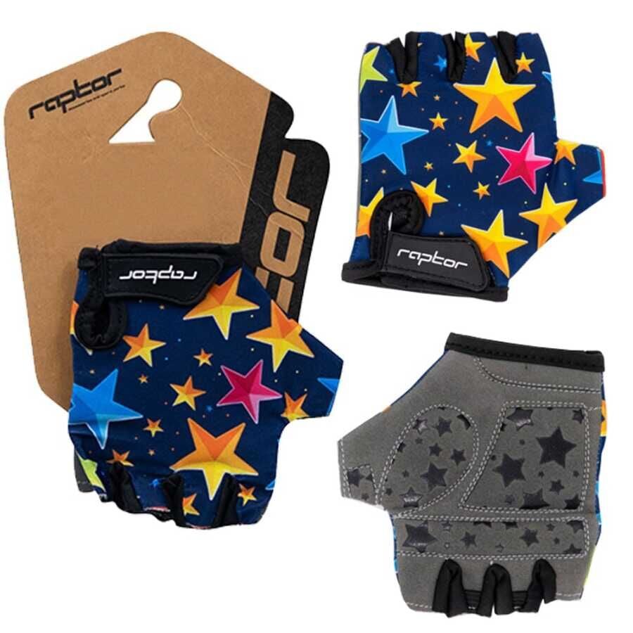 Raptor Sport Kısa Parmak Çocuk Eldiveni Medium Yıldız desen
