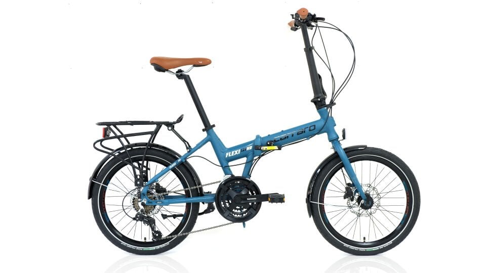 Carraro FLEXİ 121D 20'' Katlanır Bisiklet Mat Navy Mavi Siyah Kahve