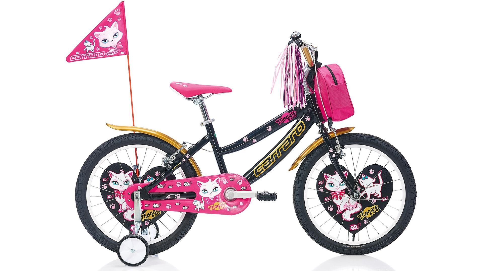 Carraro Moggy 20 Jant Kız Bisikleti 31cm Siyah Pembe