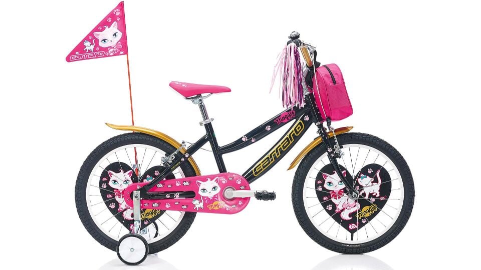 Carraro Moggy 20 Jant Kız Bisikleti 31cm Siyah Pembe