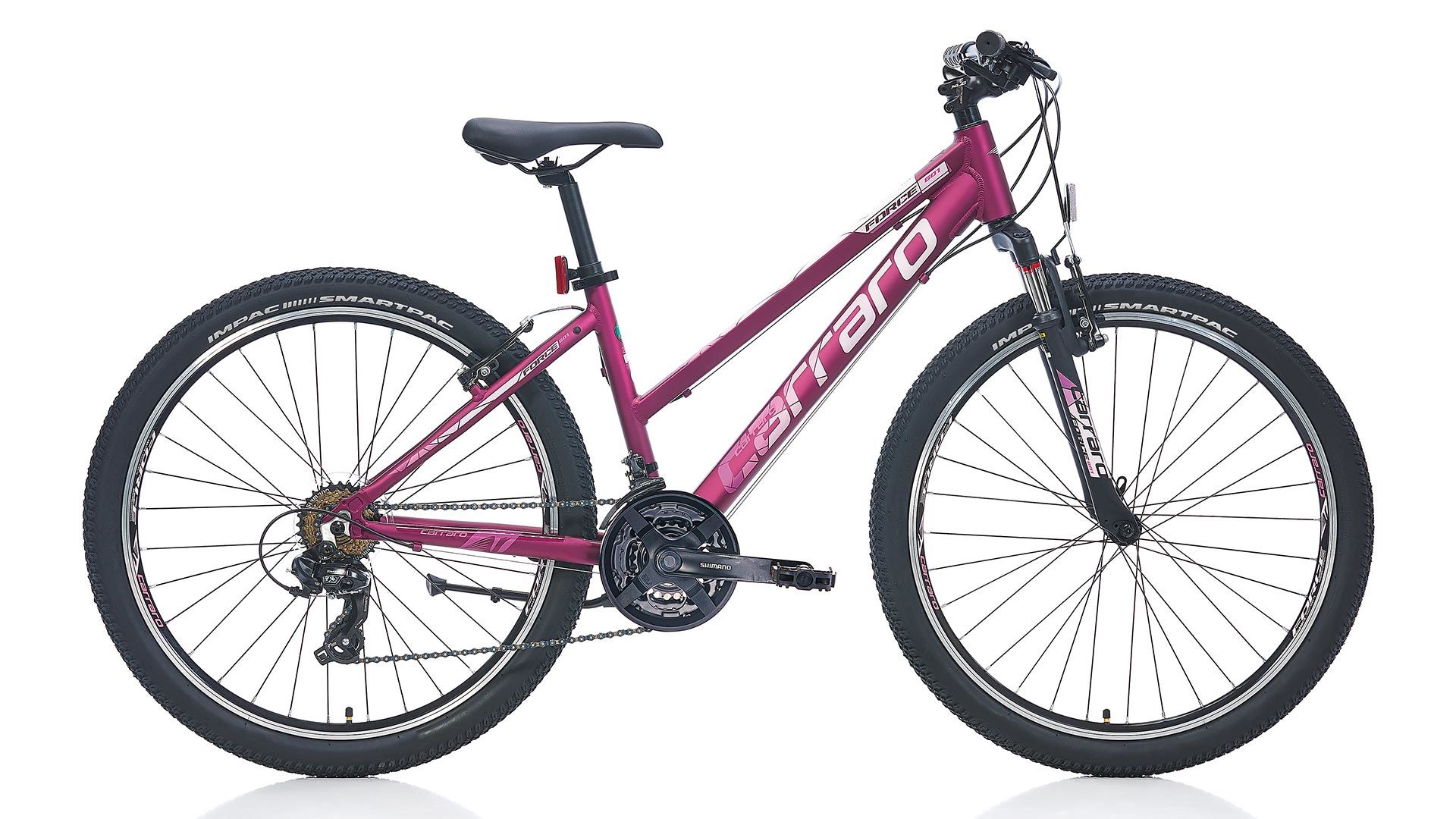 Carraro Force 601 26'' Dağ Bisikleti    43cm Mat Siyah-Fuşya-Beyaz