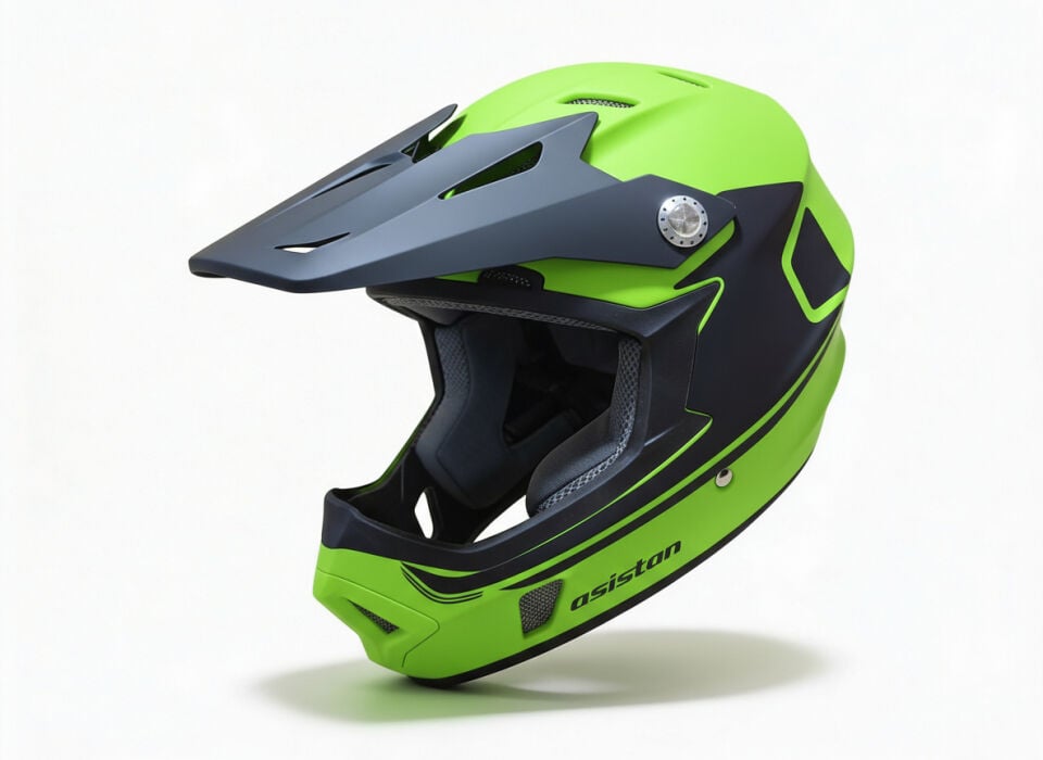 ASİSTAN KS-05 Full Face Dağ Bisikleti Enduro Kask Large Yeşil