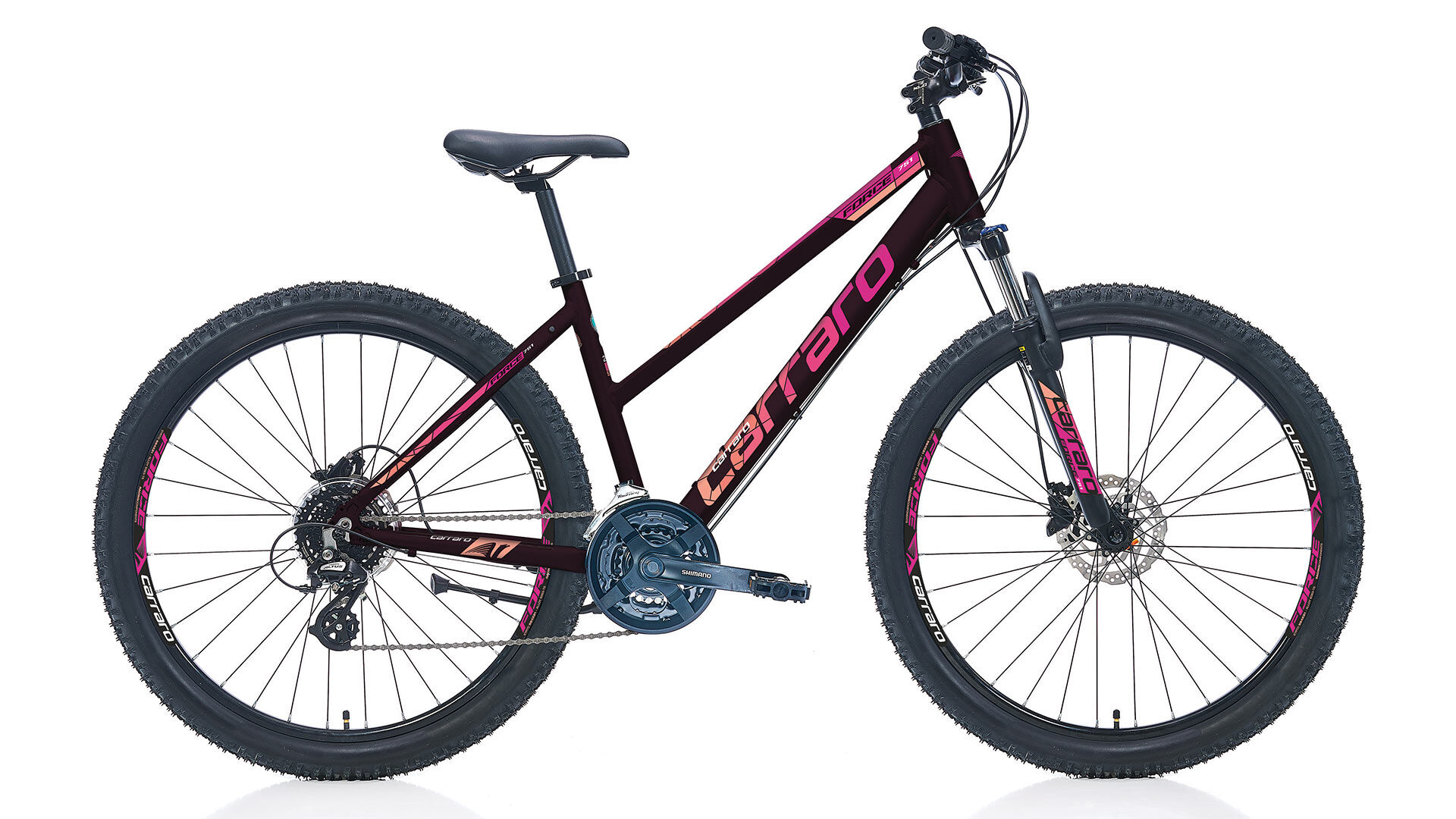 Carraro Force 751 27.5'' Dağ Bisikleti 38cm Mürdüm Fuşya Mercan