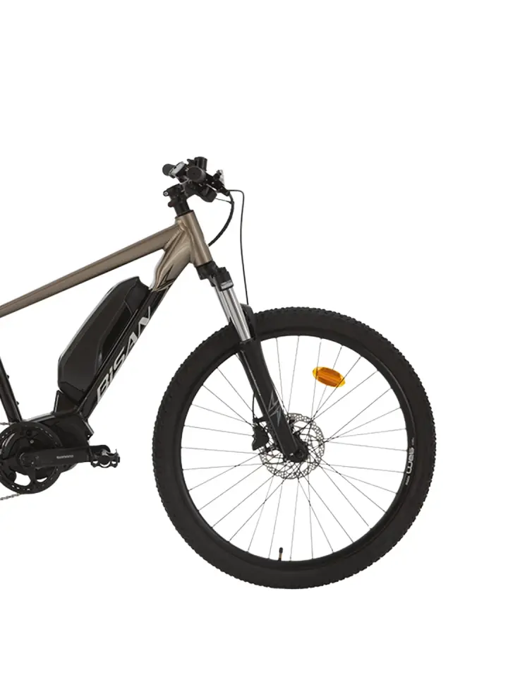 Bisan Arrow 26 Elektrikli Dağ Bisikleti 38cm Metalik Bej Siyah Beyaz