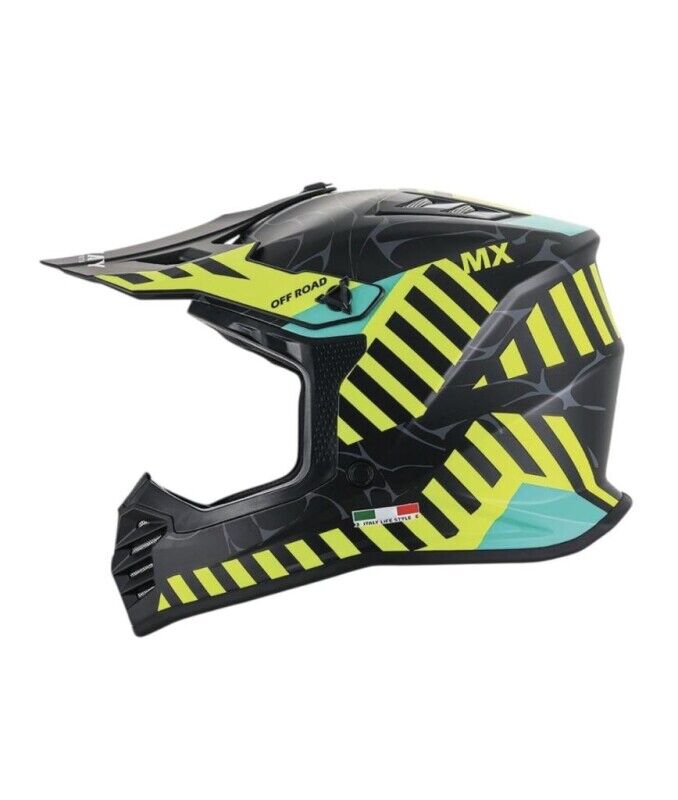 Sway FS-618 Full Face Dağ Bisikleti Enduro Kask 52-51 cm Mat Siyah Sarı