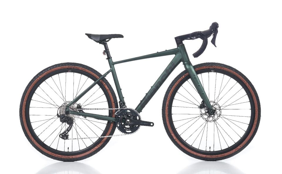 Bianchi Nirone 7 GRX820 Gravel Bisiklet 48cm Koyu Parlak Grafit Mat Asker Yeşil