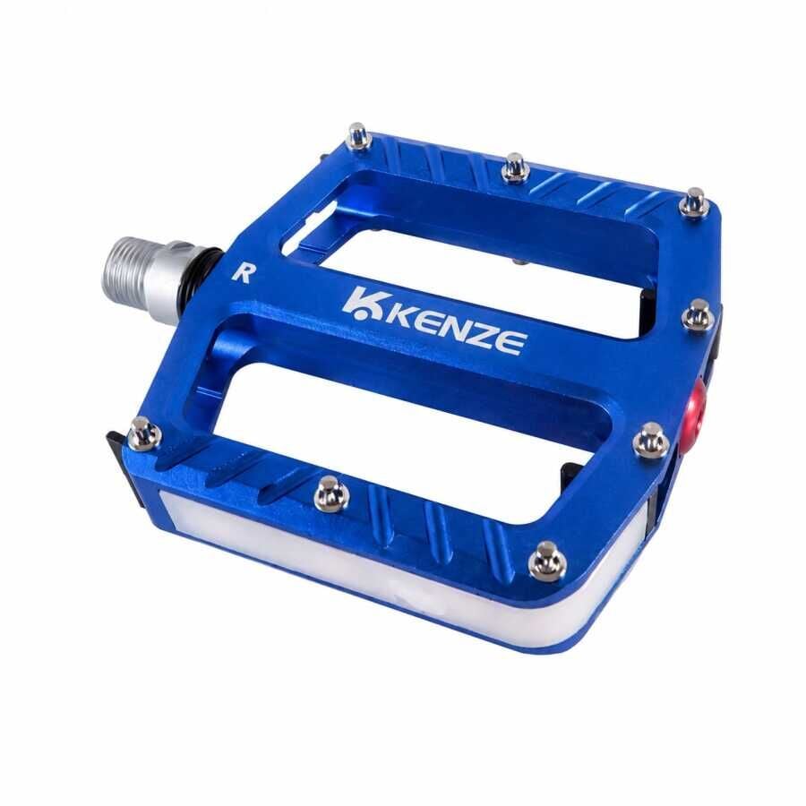 KENZE Geniş Platform CNC Işıklı Pedal Mavi