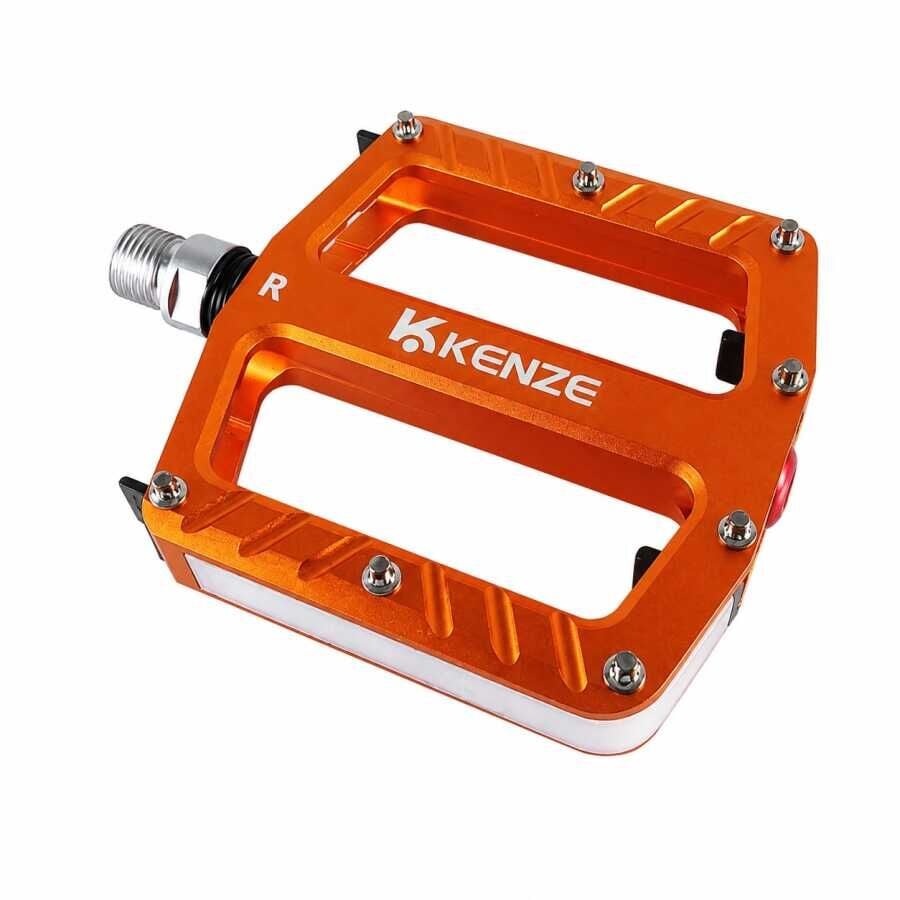 KENZE Geniş Platform CNC Işıklı Pedal Turuncu