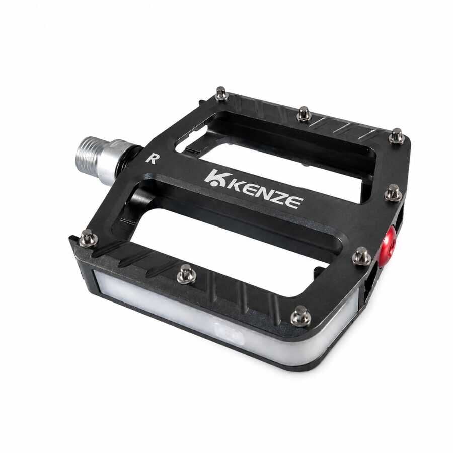 KENZE Geniş Platform CNC Işıklı Pedal Titanyum