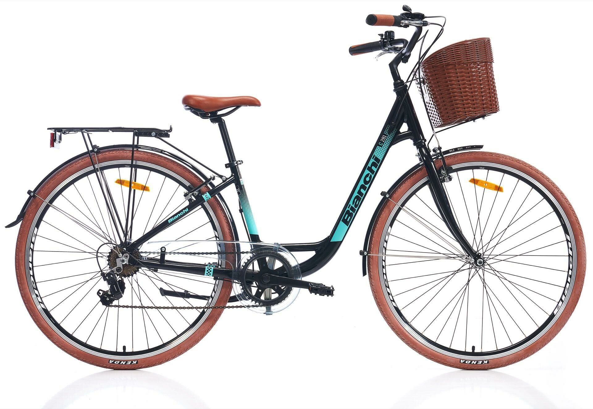 Bianchi C281 28 Jant Şehir Bisikleti 42cm Siyah Celeste Yeşil
