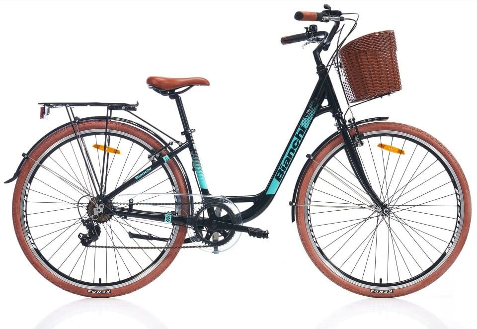 Bianchi C281 28 Jant Şehir Bisikleti 42cm Siyah Celeste Yeşil