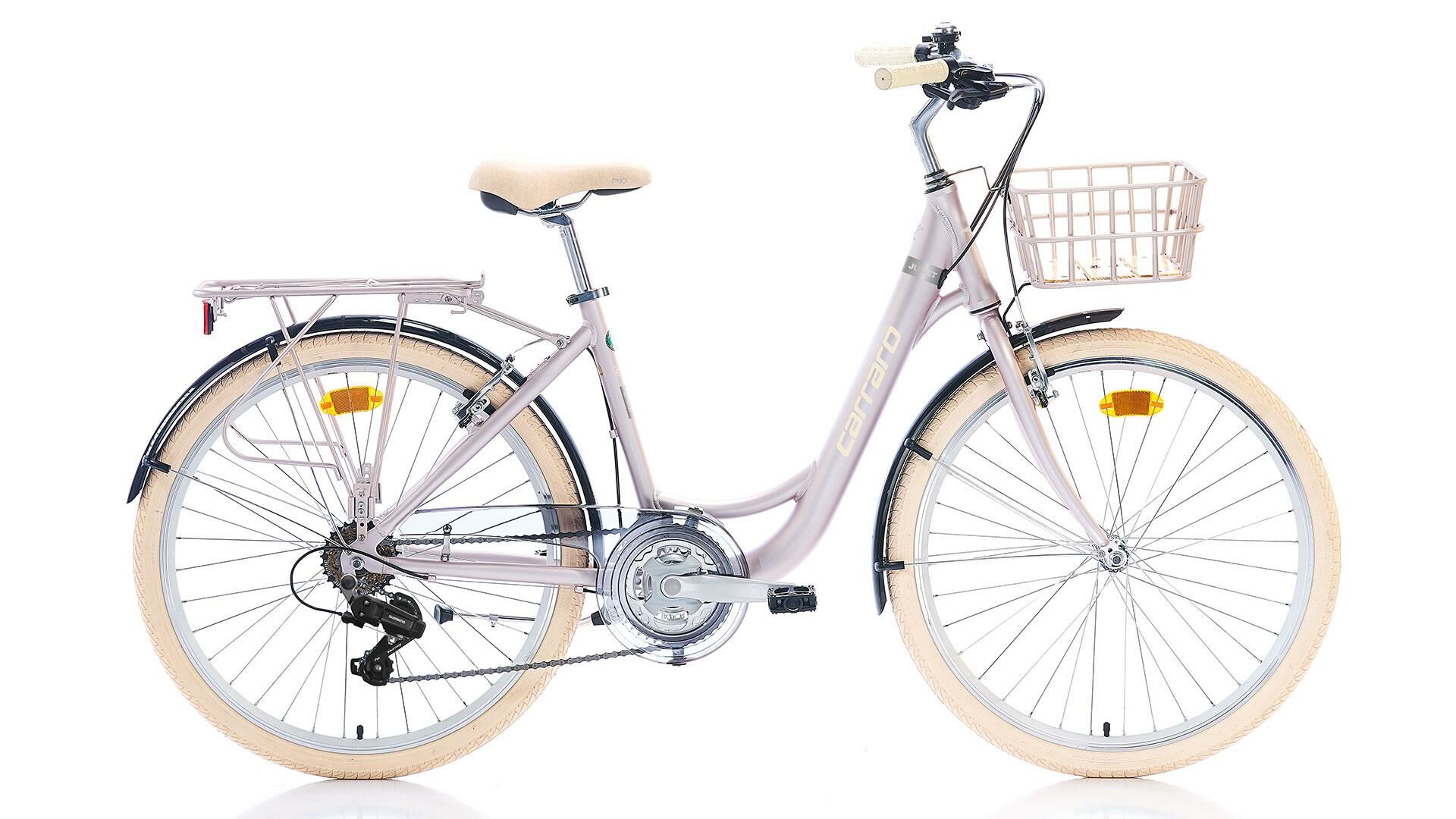 Carraro Juliet 26'' Şehir Bisikleti  43cm Mat Gri Krom Krem
