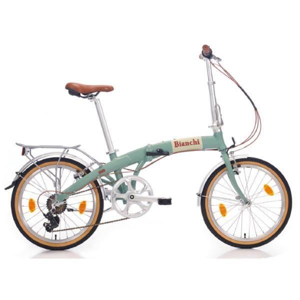 Bianchi New Folding Vintage 20'' Katlanır Bisiklet Celeste Yeşili