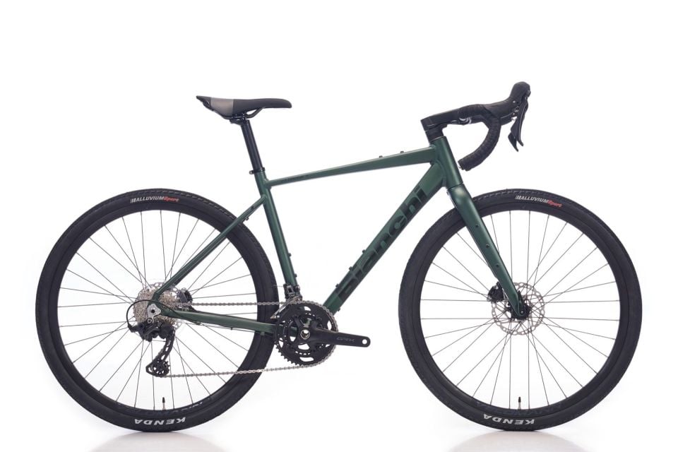 Bianchi Nirone 7 GRX820 Gravel Bisiklet 45cm Koyu Parlak Gri Mat Asker Yeşil
