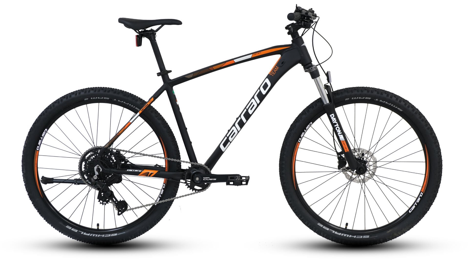 Carraro Daytona 709 27.5 Jant Dağ Bisikleti 40cm Mat Siyah Beyaz Turuncu