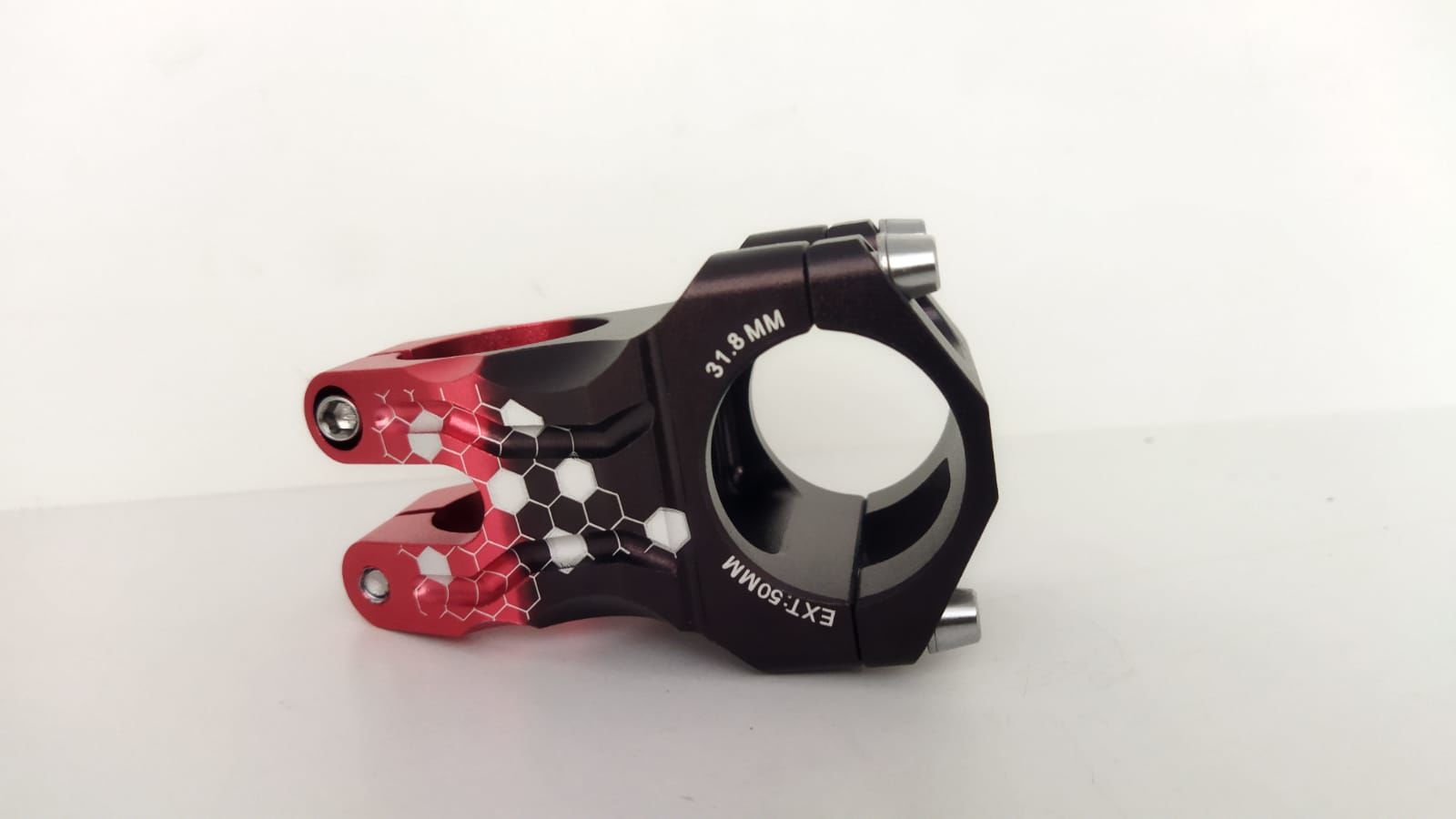WAKE Alüminyum Oversize 31.8 Gidon Boğazı Çift Renk Kırmızı 50mm