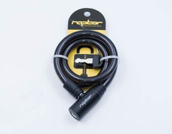 ZOZO RAPTOR - Halat Kilit - 12mm x 80cm Anahtarlı Siyah 200311