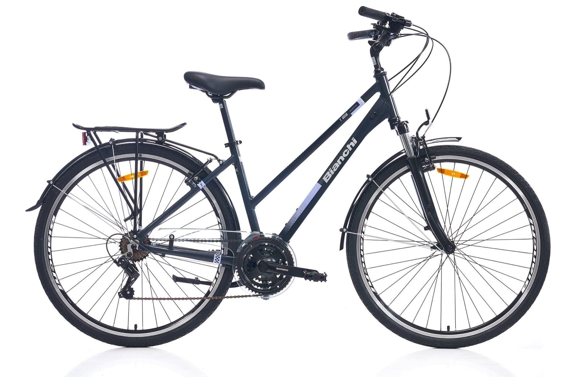 Bianchi T16-L 28 Jant Şehir Bisikleti 40cm Koyu Gri- Celeste Yeşili