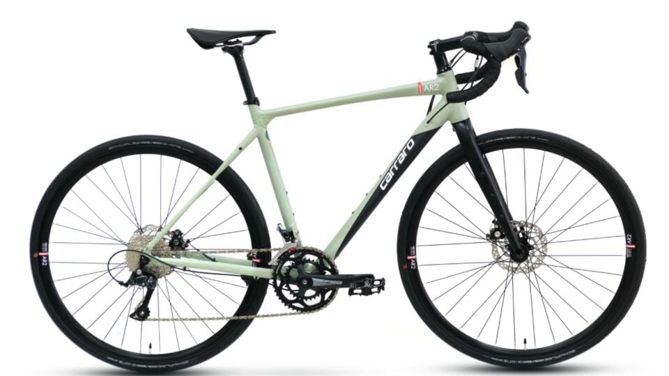Carraro Gravel AR2 Gravel Bisiklet 50cm Adaçayı Siyah Beyaz Kırmızı