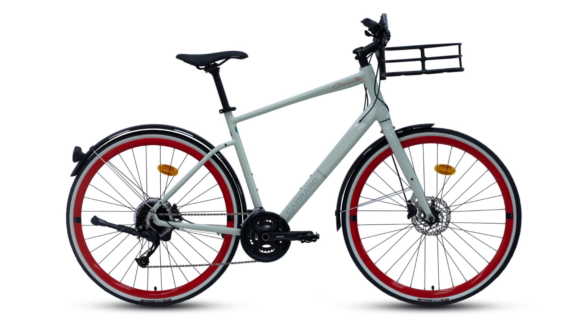 Carraro Commuter 28'' Şehir Bisikleti  48cm Çimento Grisi Kırmızı