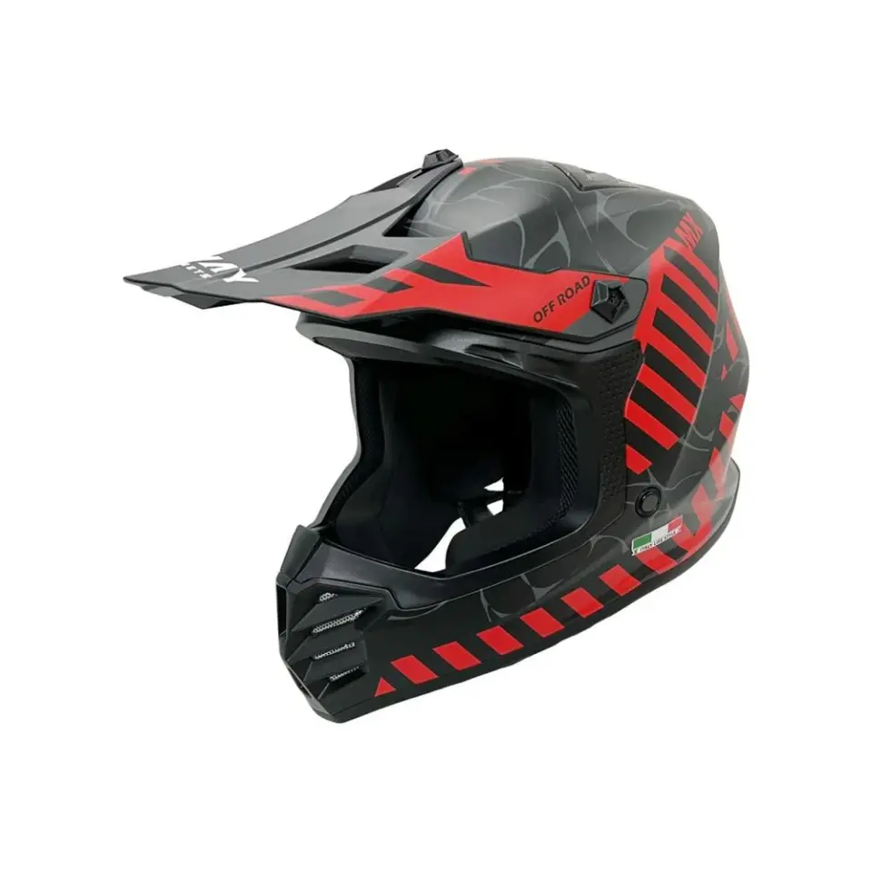 Sway FS-618 Full Face Dağ Bisikleti Enduro Kask 53-54 cm Siyah Kırmızı