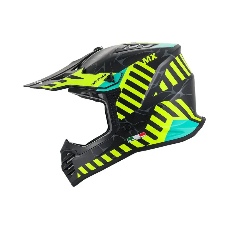 Sway FS-618 Full Face Dağ Bisikleti Enduro Kask 53-54 cm Siyah Yeşil