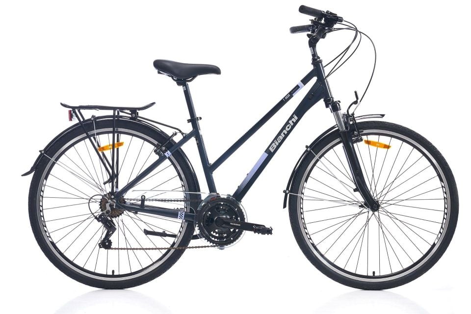Bianchi T0016-L 28 Jant Şehir Bisikleti 44cm Koyu Gri-Celeste Yeşili