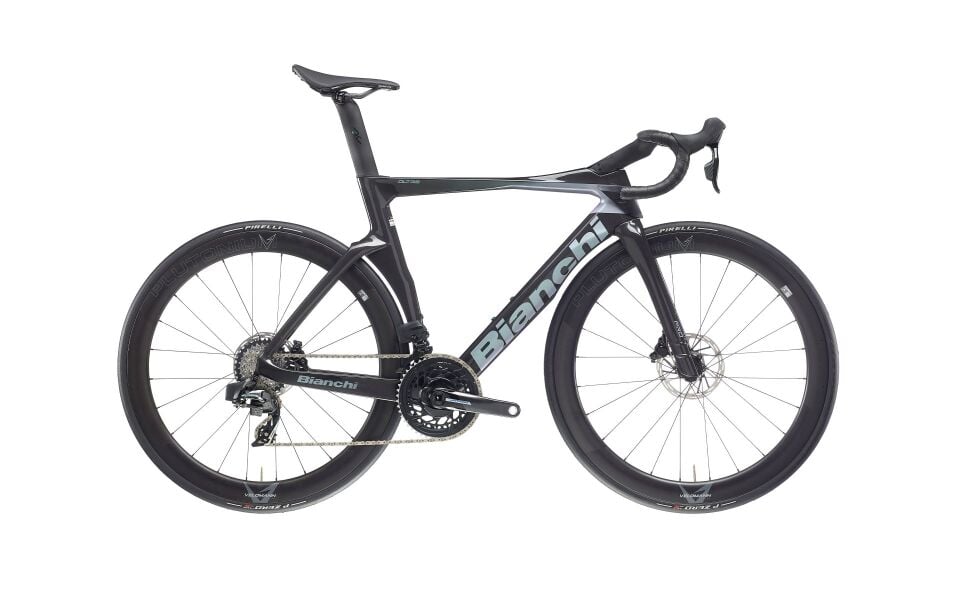 Bianchi Oltre Pro Carbon Kadro seti 53cm Metalik Parlak Gri